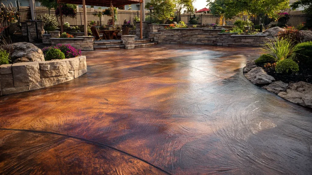 Stained Concrete Patio Ideas for Color and Character