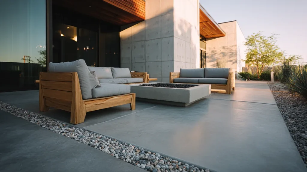 poured concrete patio ideas
